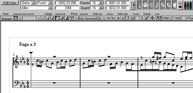 Das Noteneditor-Fenster