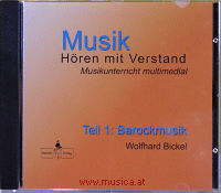 Barockmusik - Multimediale Lernsoftware - ermöglicht das Arbeiten mit der ganzen Klasse, wie auch das selbständige Arbeiten des Einzelnen und ist damit eine den Musikunterricht bereichernde LernSoftware