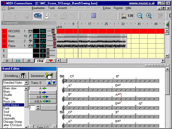 MIDI-Connections Pro Score Version 5